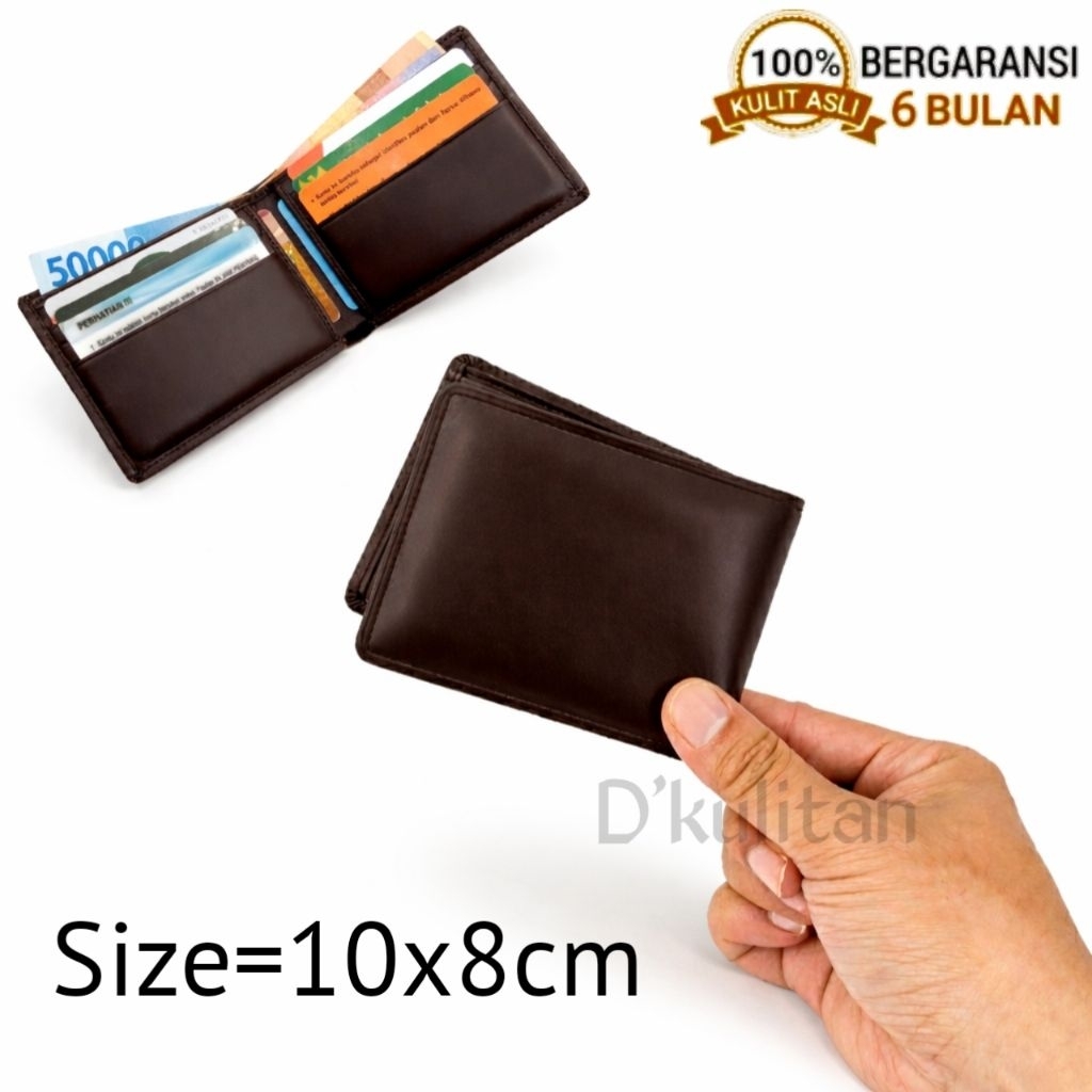 Dompet Kulit Pria Tipis Mini Slim Wallet
