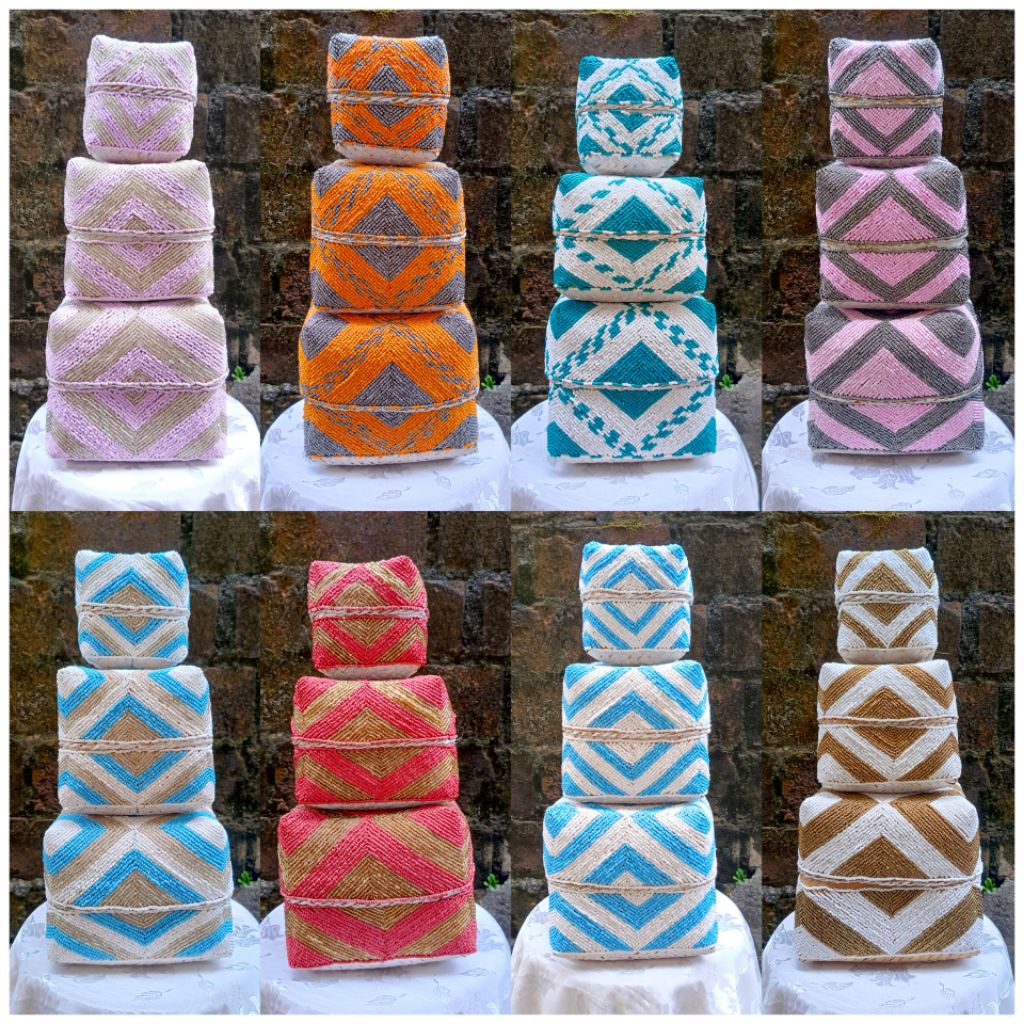 Sokasi manik-manik Bali set isi 3 Box decorasi Bali beaded box