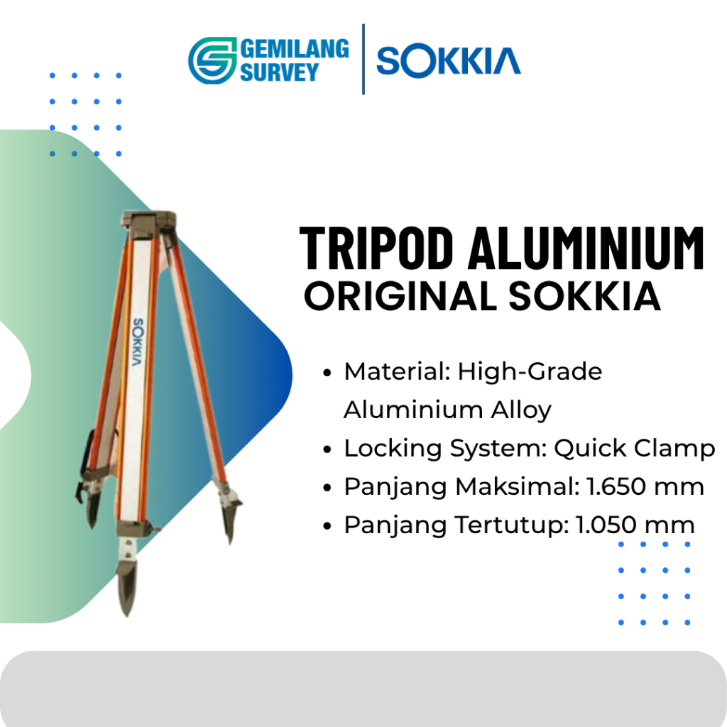 Tripod Aluminium / Statif Sokkia PFA-1 Original Berkualitas