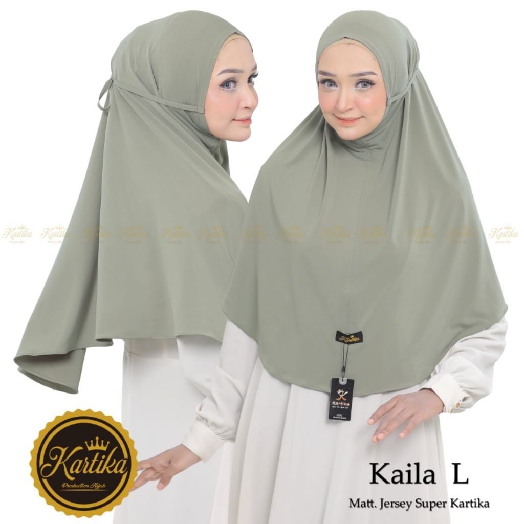 HIJAB KARTIKA KAILA L // HIJAB BERGO NON PAD // HIJAB INSTAN JUMBO // HIJAB GROSIR MURAH