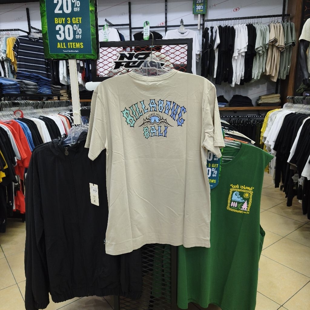 Kaos Billabong Bali Throwback Stone Original