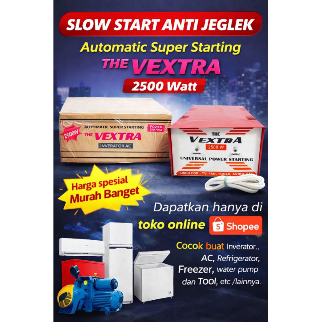 anti jeglek SLOW START 2500 watt The Vextra