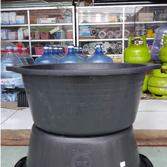 Bak Air Karet Hitam Anti Pecah | Jolang Jumbo | Asli Karet | Ukuran 28 | SAP