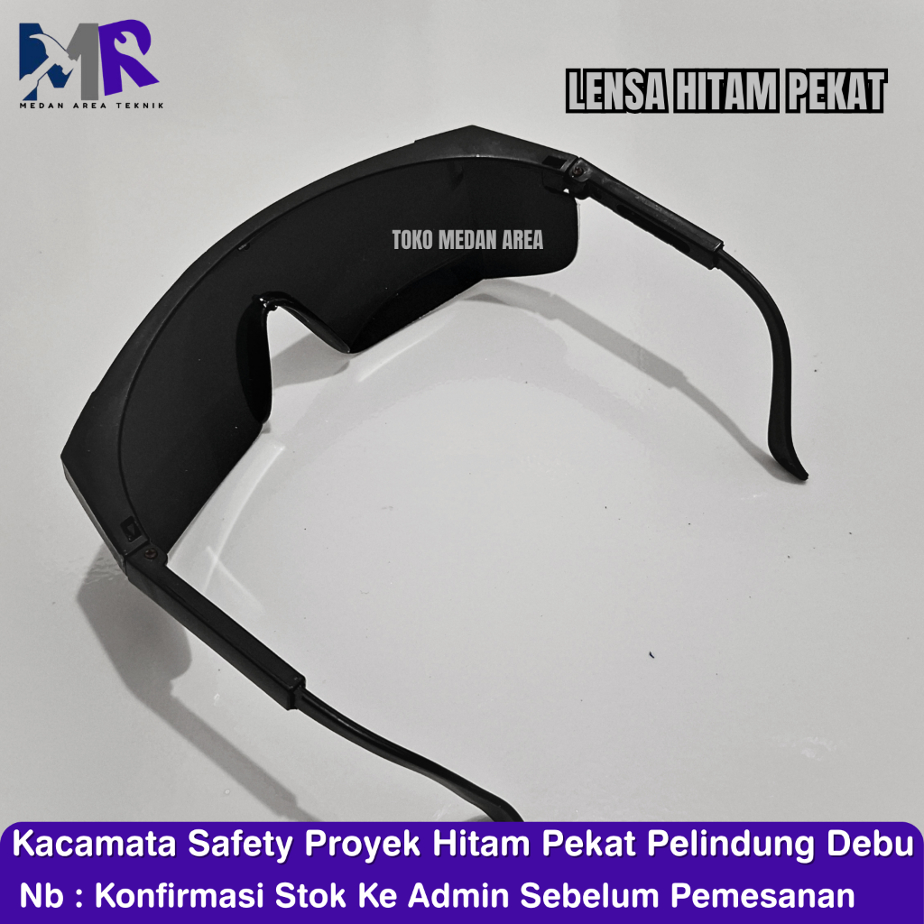 Kacamata Las Hitam Pekat Kacamata Kerja Safety Proyek Hitam