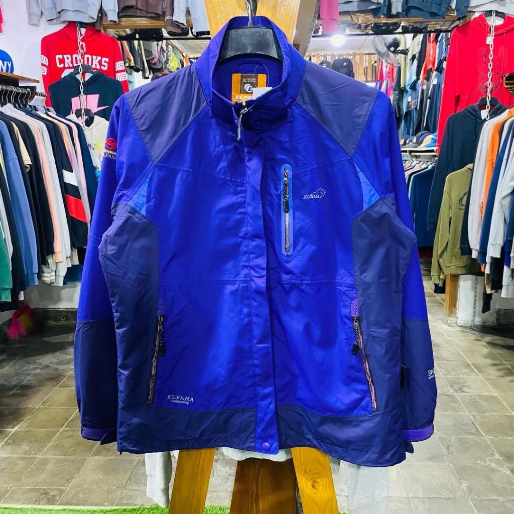 jaket outdoor ELFAMA purple tebal size L casual bagus