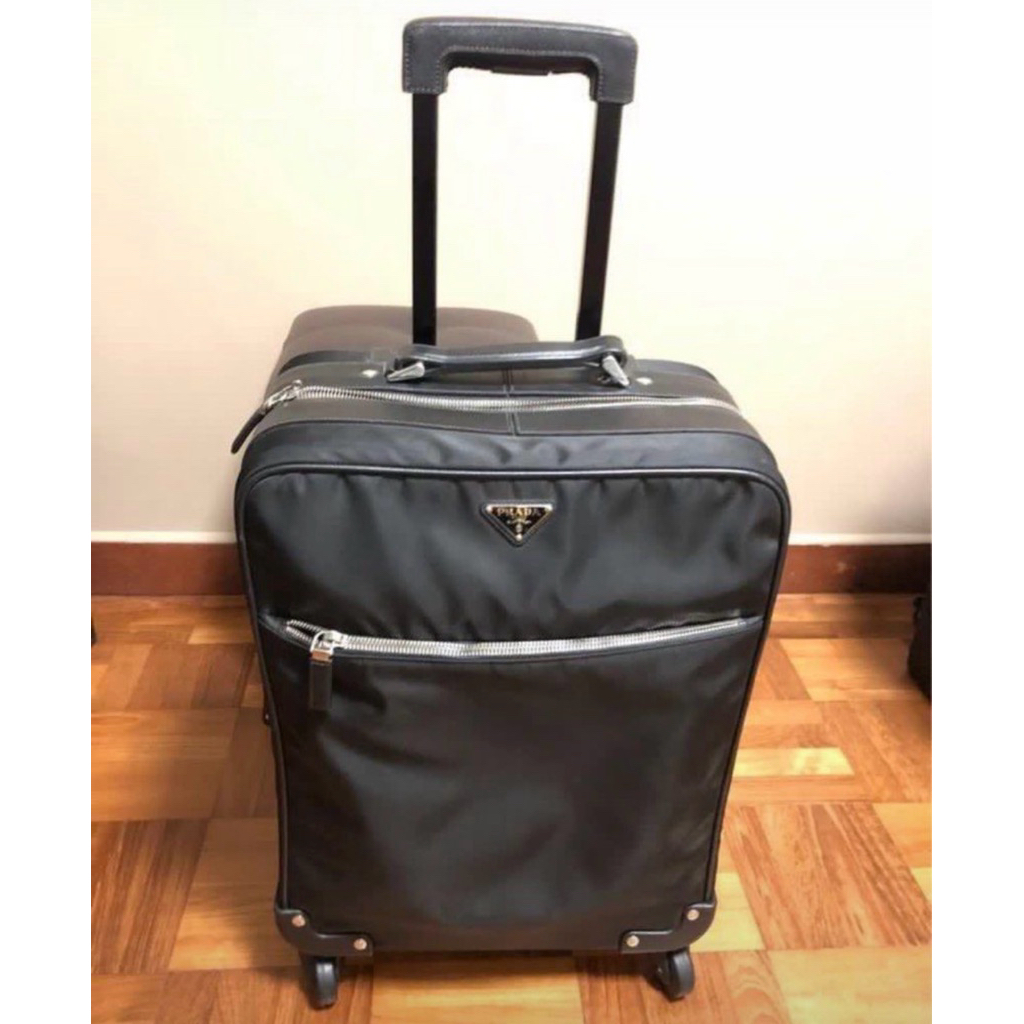 Prada Tessuto Saffiano Nylon Cabin Koper Branded Ori 100%