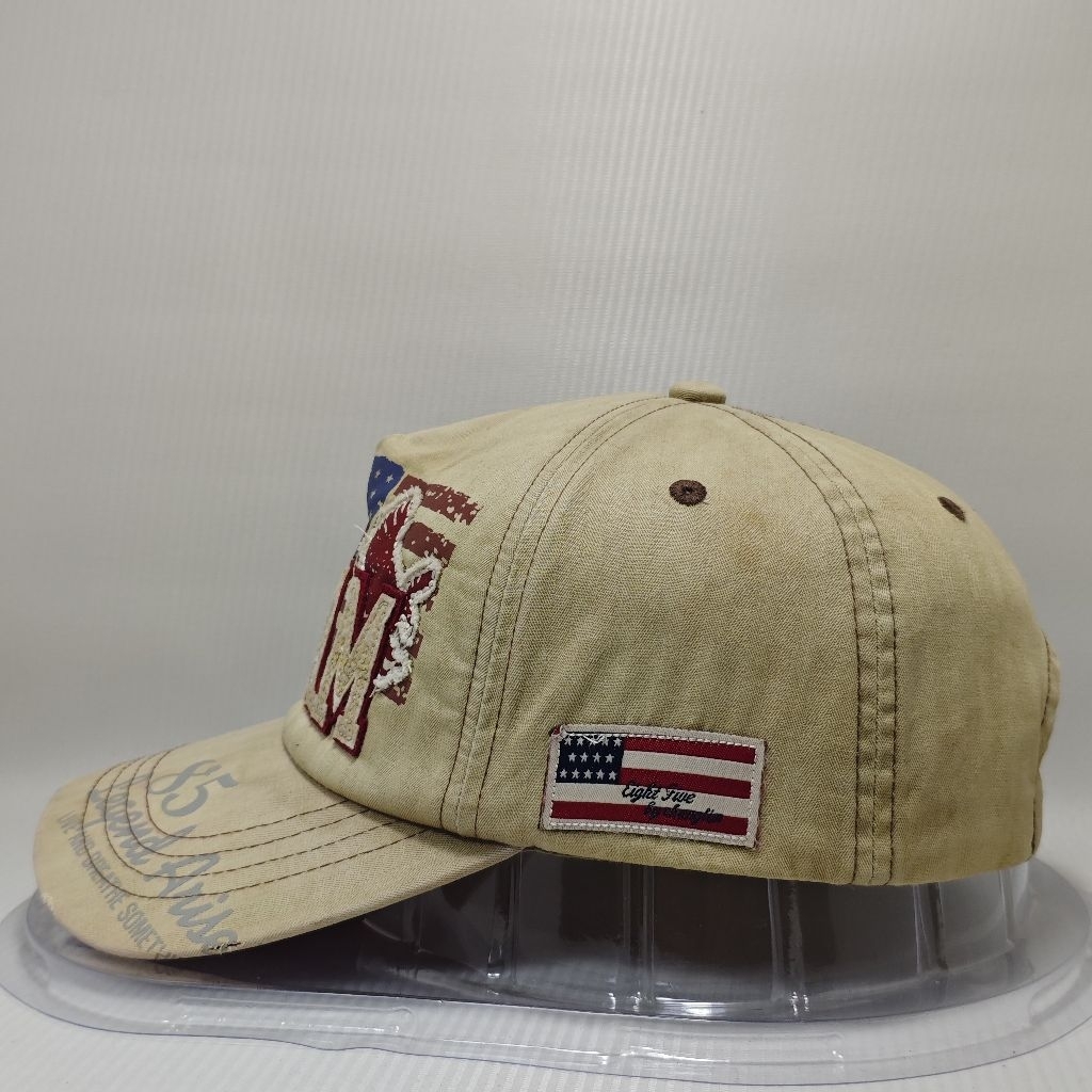 Topi Army Vintage Chunglim Military Cap Khaki Distressed Style Adjustable