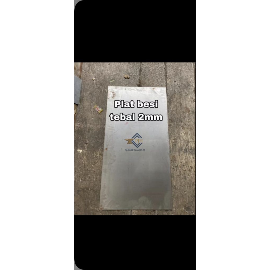 Plat besi eser hitam polos tebal 2mm. ukuran mulai 5cm