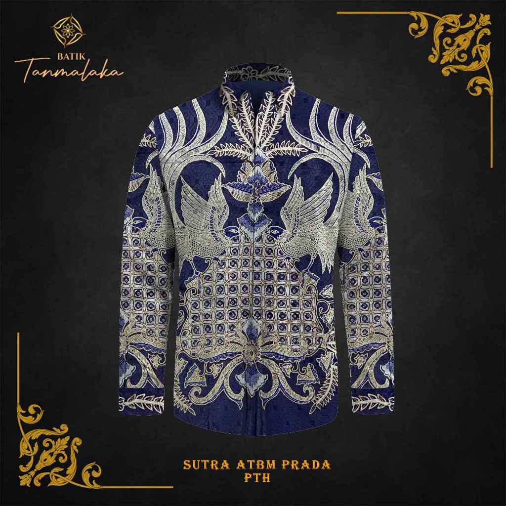 kain batik tulis sutra prada kemeja batik pria stxa5