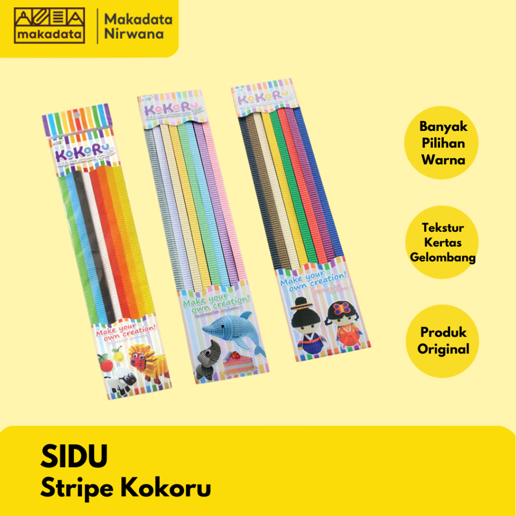 SIDU PAPER KOKORU/KERTAS KOKORU STRIPE (1 SET)