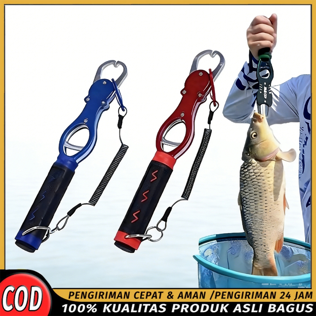 Fish Lip Grip Stainless Steel Tang Pancing Penjepit Mulut Ikan Dengan Fungsi Penimbangan Untuk Meman