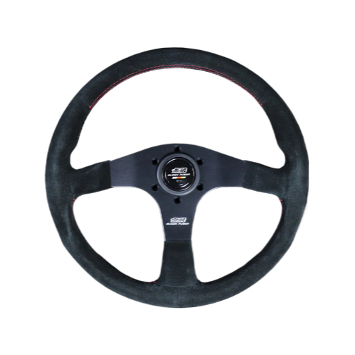 MUGEN STEERING WHEEL LEATHER BLACK SUEDE
