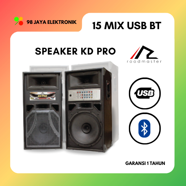 SPEAKER AKTIF ROADMASTER KD PRO 15 MIX USB BT GARANSI RESMI