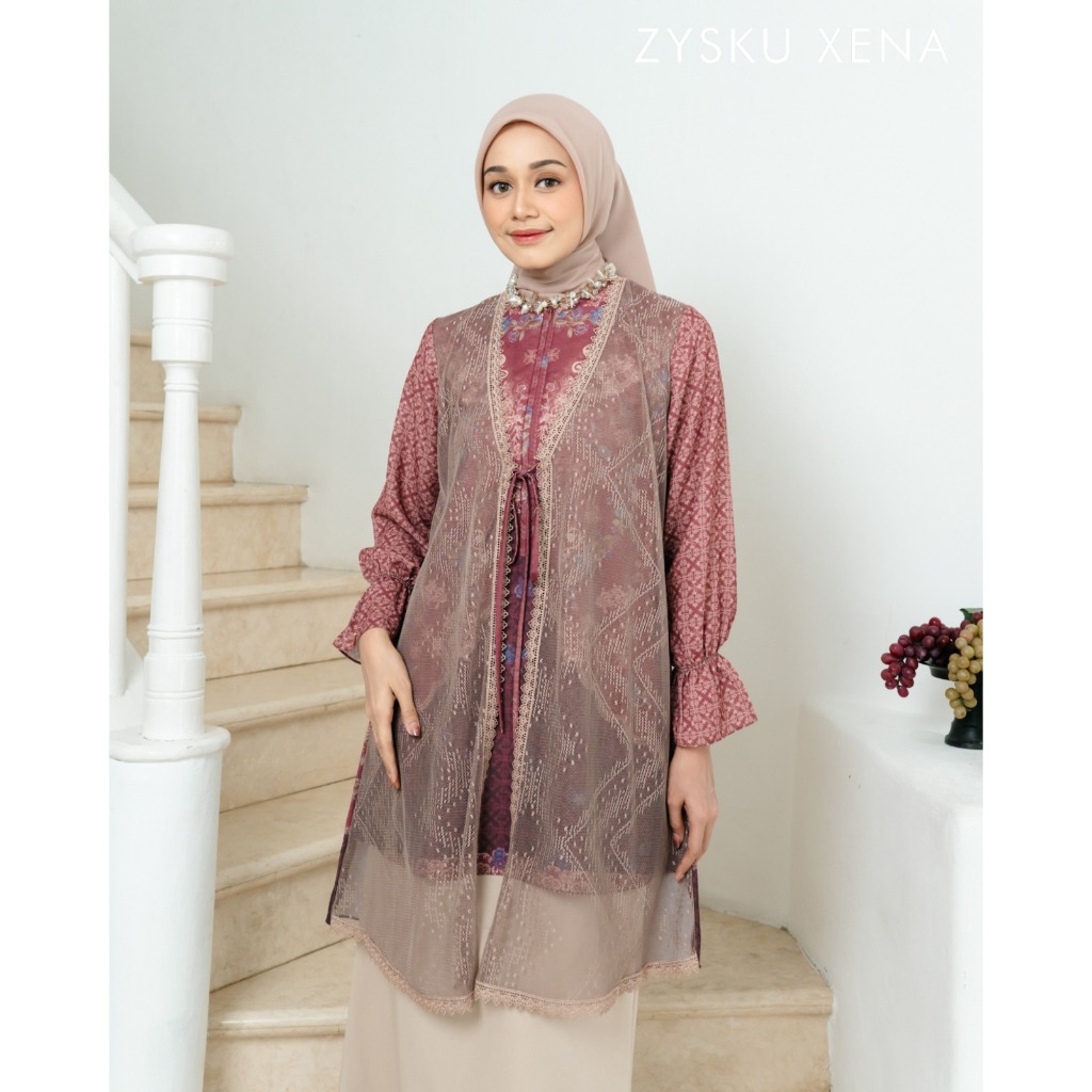 Zysku Xena | Windsor Tunic - 3 Warna | Sarimbit Atasan Kancing Depan Busui Friendly