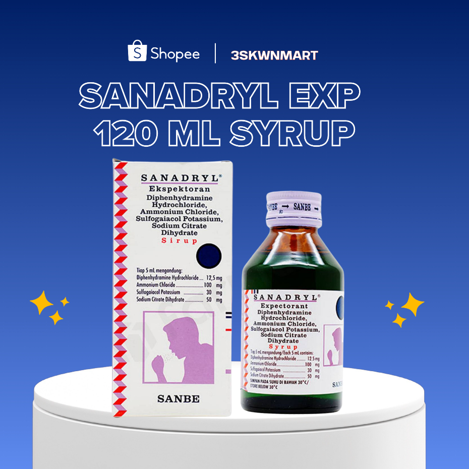 Sanadryl expectorant sirup 120ml batuk berdahak