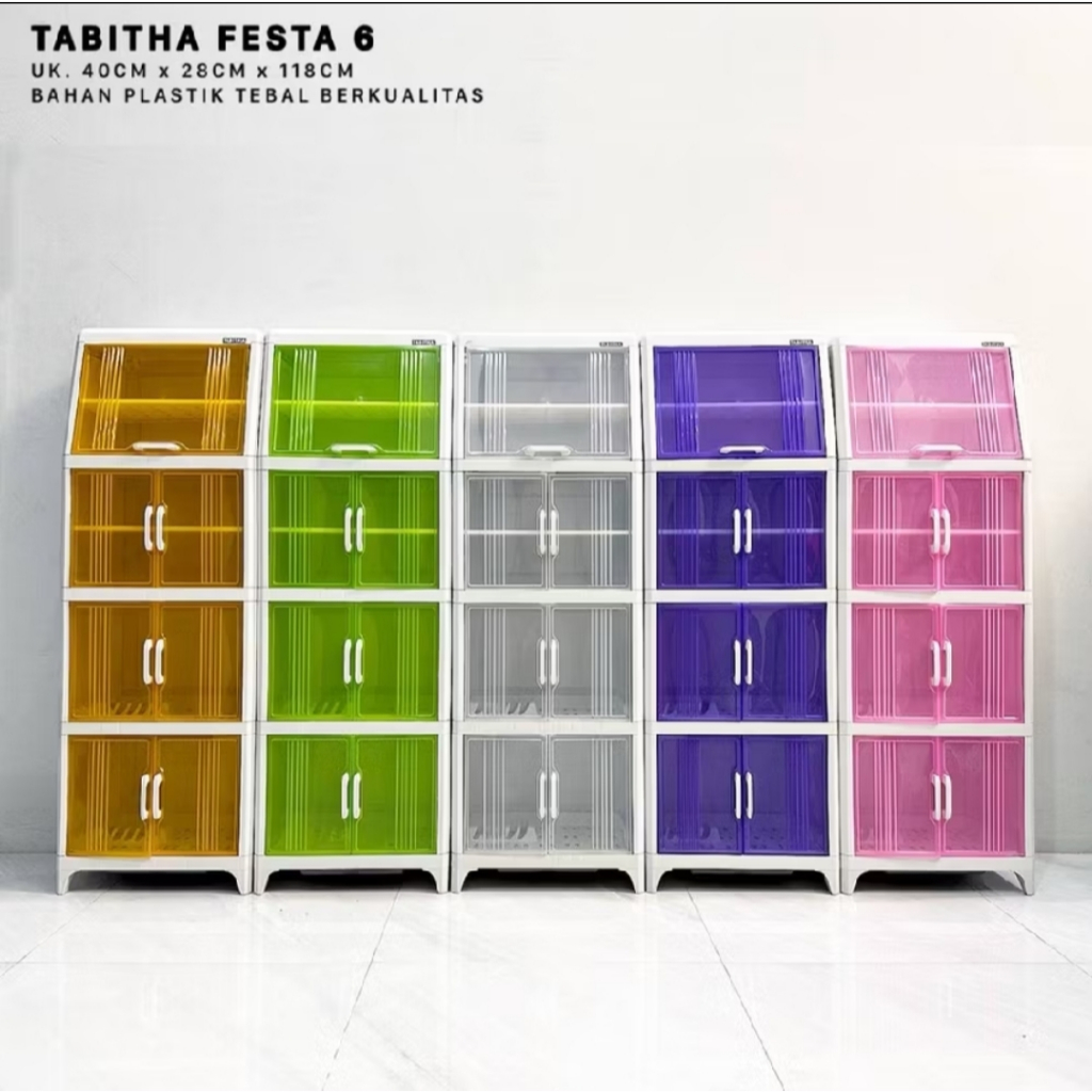 LEMARI PLASTIK TABITHA PINTU 2 DAUN/LEMARI PIRING/LEMARI MAKAN