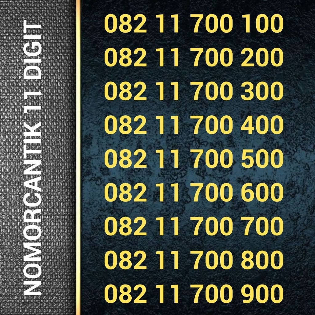 Kartu Perdana Simpati 11 Digit - Nomor Cantik - 082 11 700 100 700 200 700 300 700 400 700 500 700 6