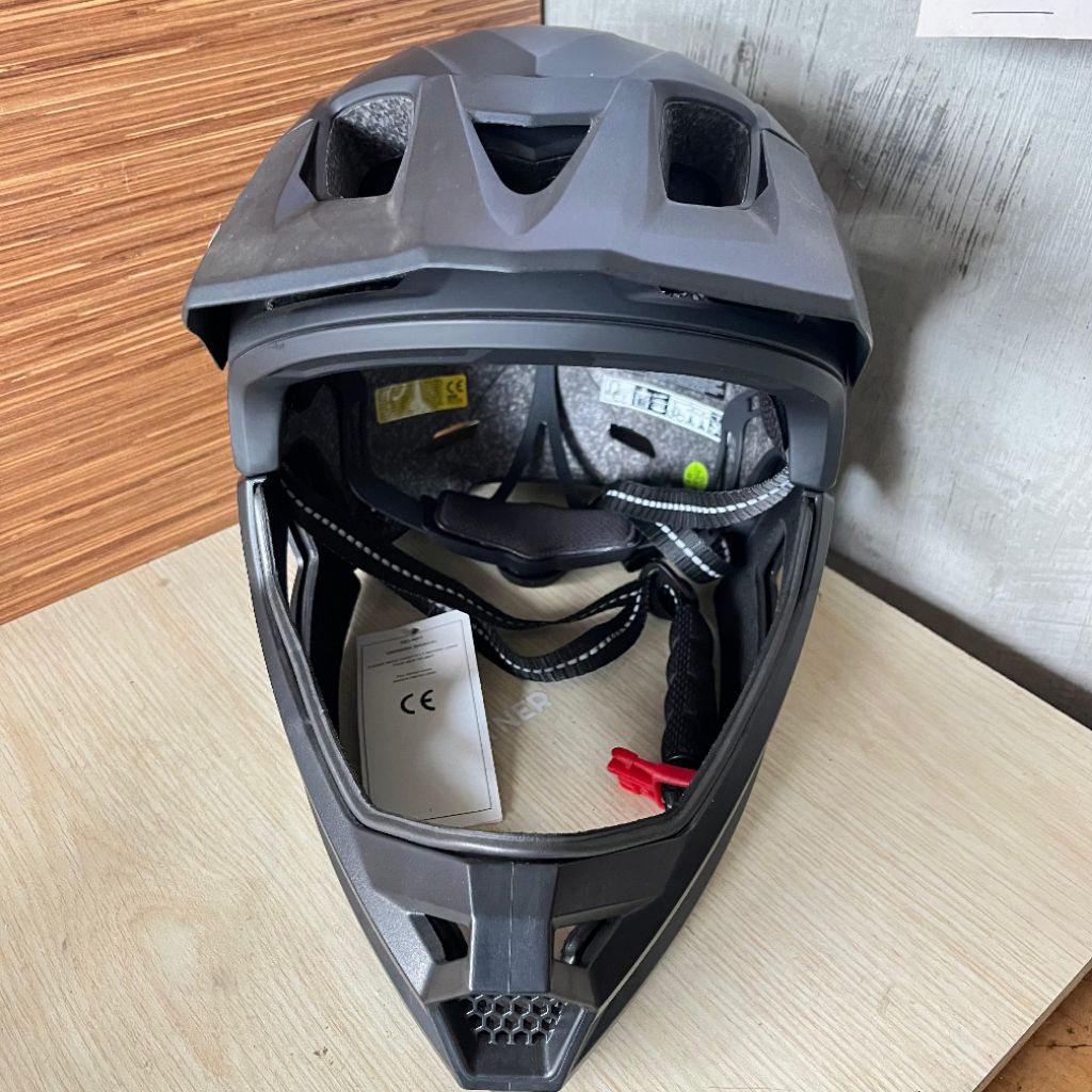 Helm Anak Pushbike Fullface Size L Hitam Model MTB