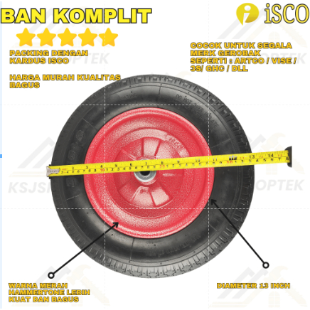 Ban Komplit / Roda Komplit Isco / Roda Gerobak Sorong / Roda Gerobak Artco / Roda Full Set Siap Paka