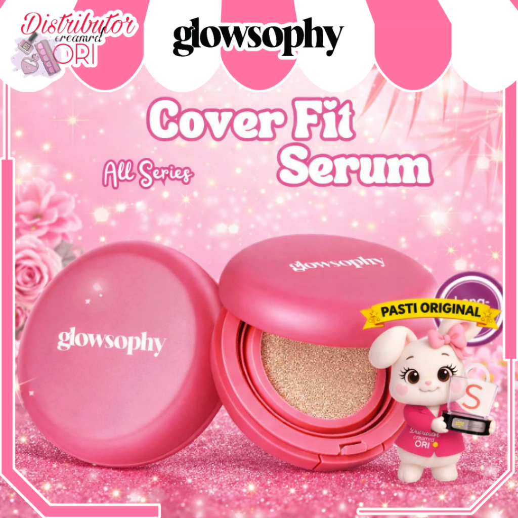 Glowsophy Cover Fit Serum Cushion All Skin Long Lasting All Day Velvet Matte Finish Cushion Ringan | BPOM | ORIGINAL |