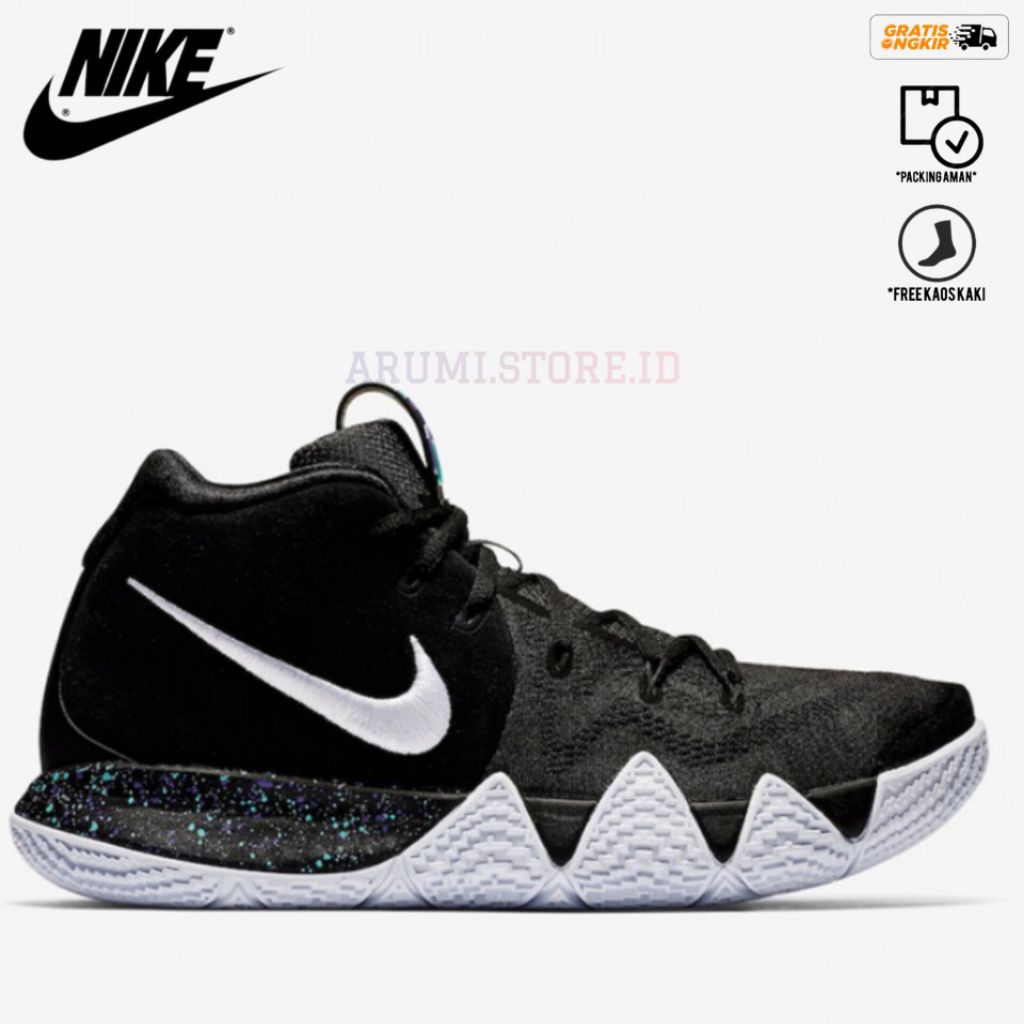 SEPATU BASKET N.K.KYRIE 3 EP BLACK WHITE BASKET SHOES