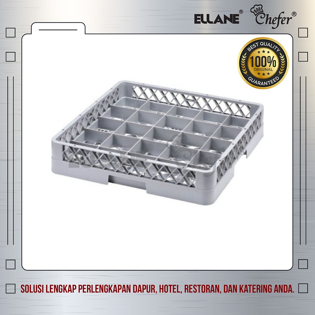 25 compartment glass rack grey JD-25RB