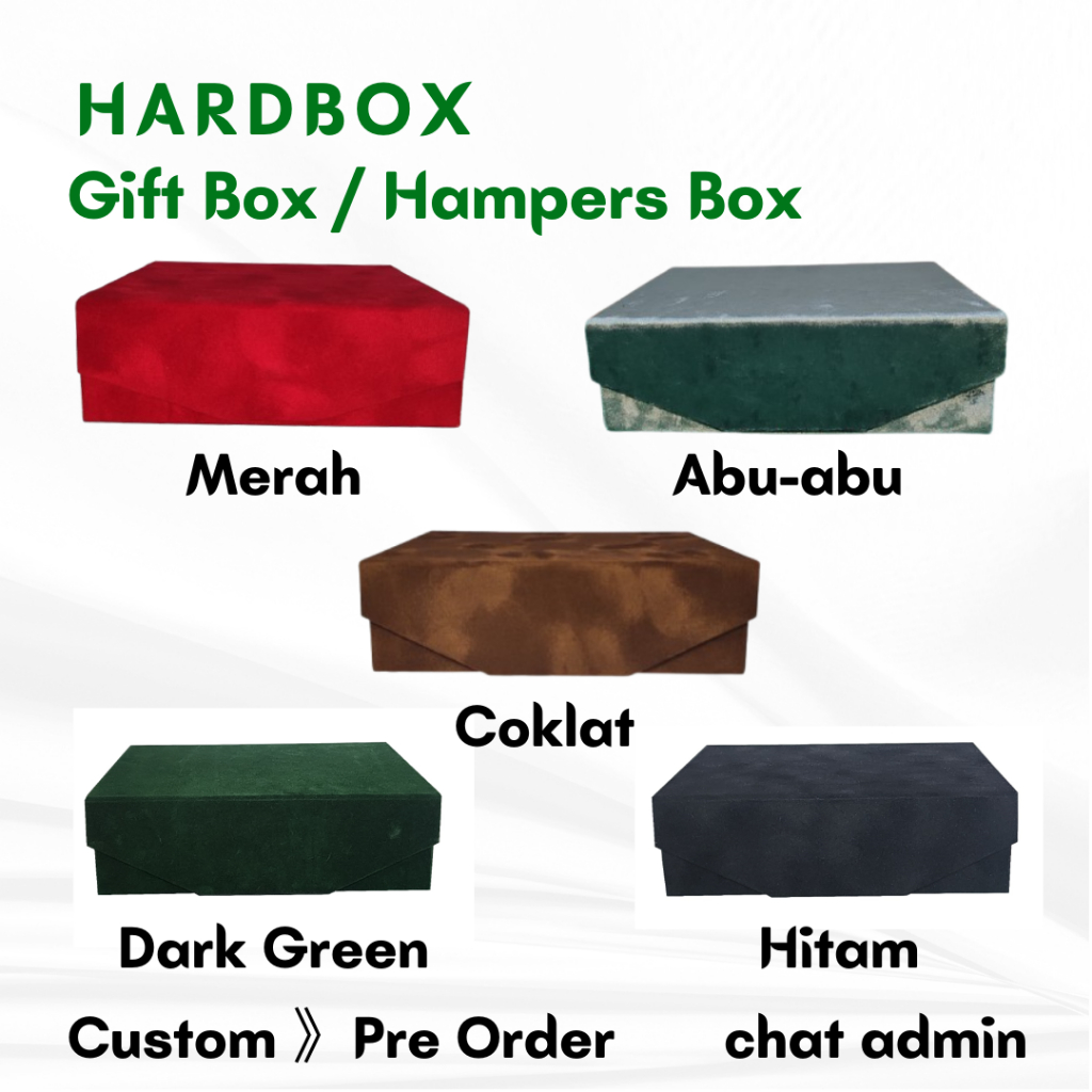 Hardbox Magnet Bludru / Gift Box / Kotak Kado