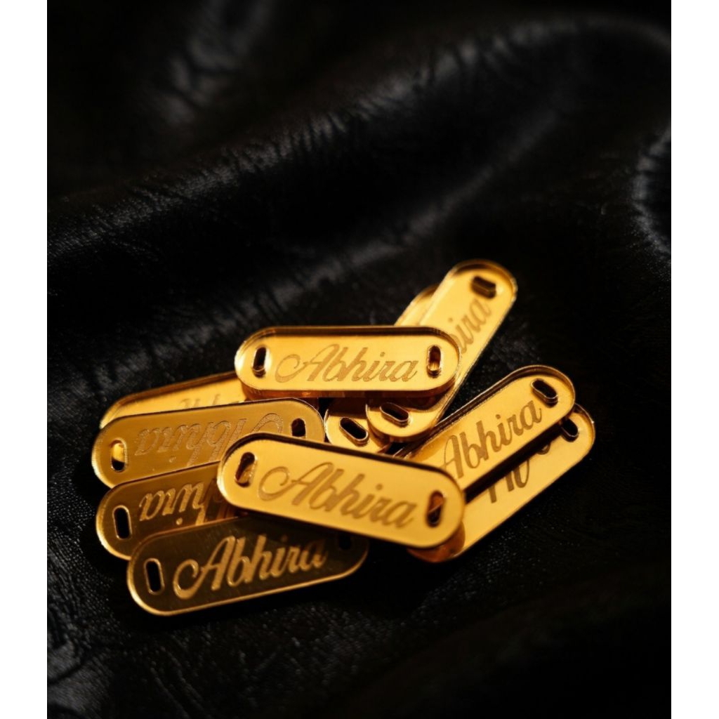 SATUAN LABEL HIJAB / LABEL NAMA / LABEL AKRILIK / LABEL BRAND