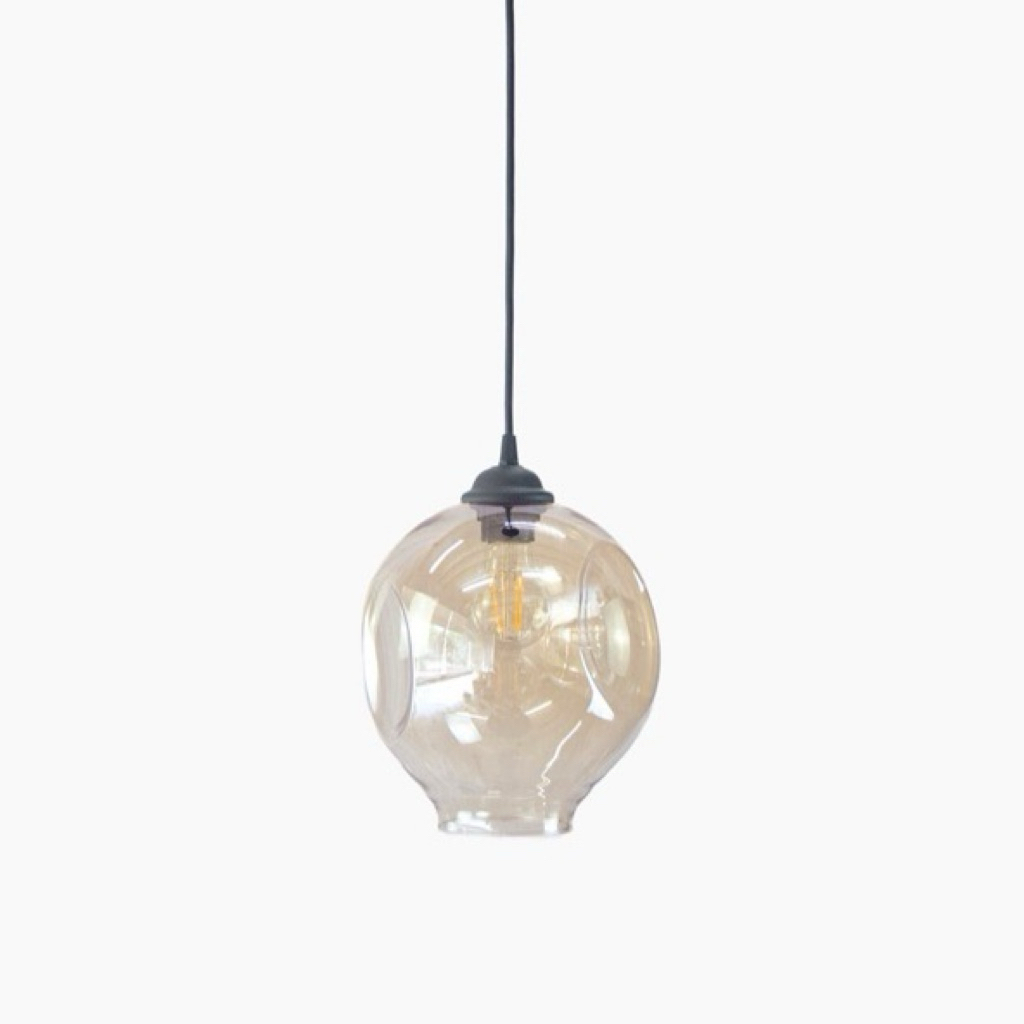 Lampu Gantung Starla Pendant Gelas Kaca Gold Ruang Keluarga Bedside Nakas Dapur Island Pantry Kafe B