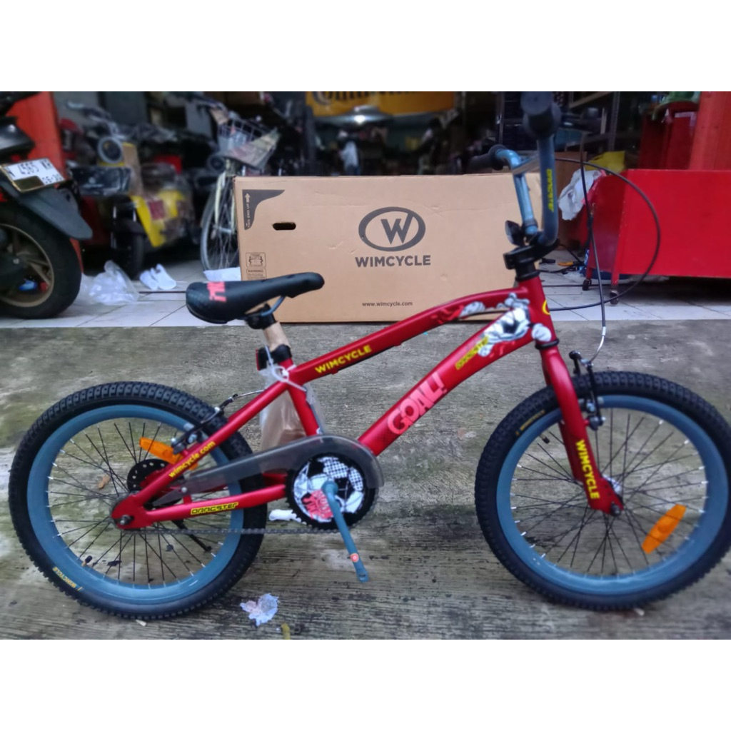 SEPEDA ANAK / JUNIOR BIKE BMX 20 inch WIMCYCLE DRAGSTER RED