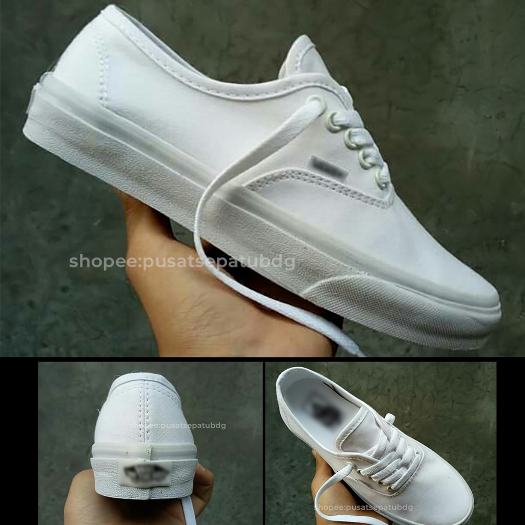 Sepatu Sneakers Casual Pria Full White Authentic