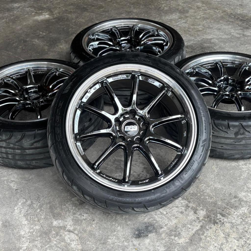 Velg 2ND Work Meister ZR10 Ring 18x8.5 H5x114.3 et +22 Black Chrome Lips Polish SET Ban 651 sport Be