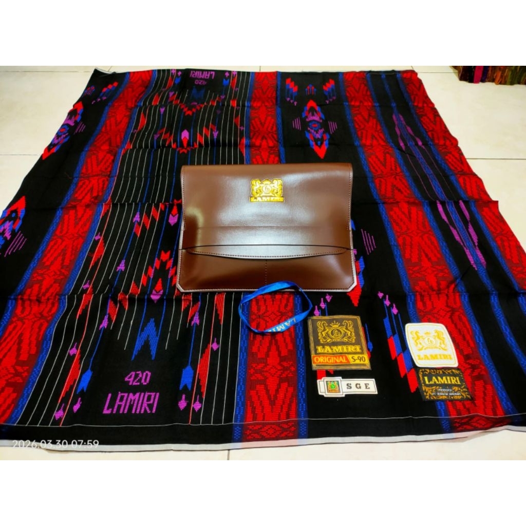 SARUNG LAMIRI S-90 TIPE SGE 420 DAN CORAK TAMER JAHITAN TENGAH SUTRA 50%