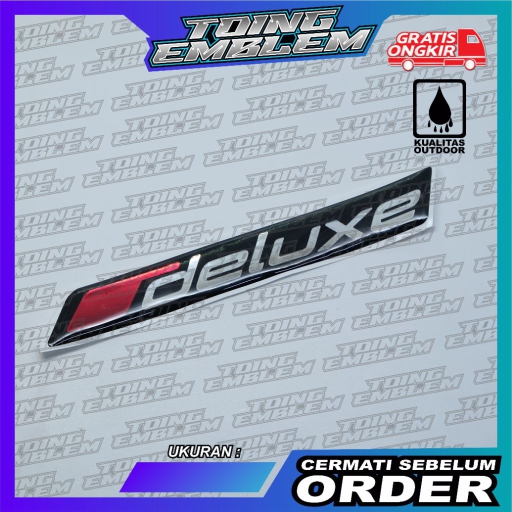 emblem bagasi deluxe terios / emblem r deluxe terios