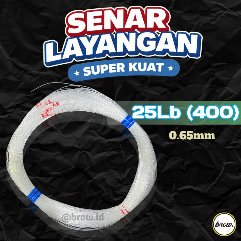 SENAR LAYANGAN GAPANGAN UK 400 SENAR BENING CAP IKAN ARWANA / KAKAP