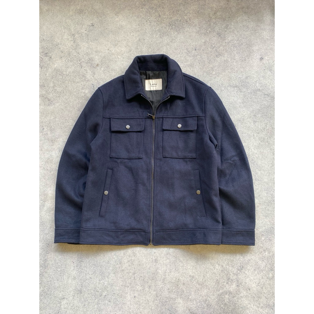 Work Jacket Casual Vintage Boxy wool