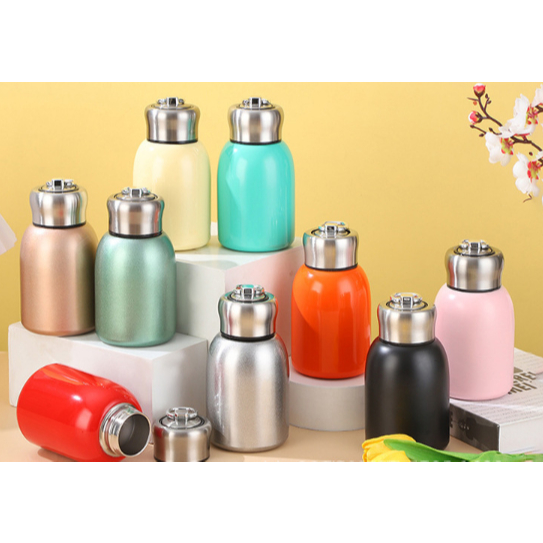 Tumbler Mini 300ml Bahan Stainless Baja Anti Karat Tumbler Imut Warna Hot and Cool