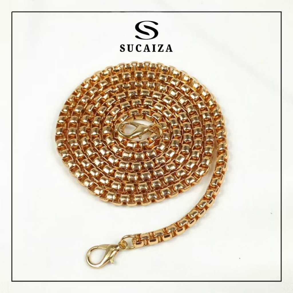 Aksesoris Tas Wanita Rantai Ulir Gold Premium Anti Karat