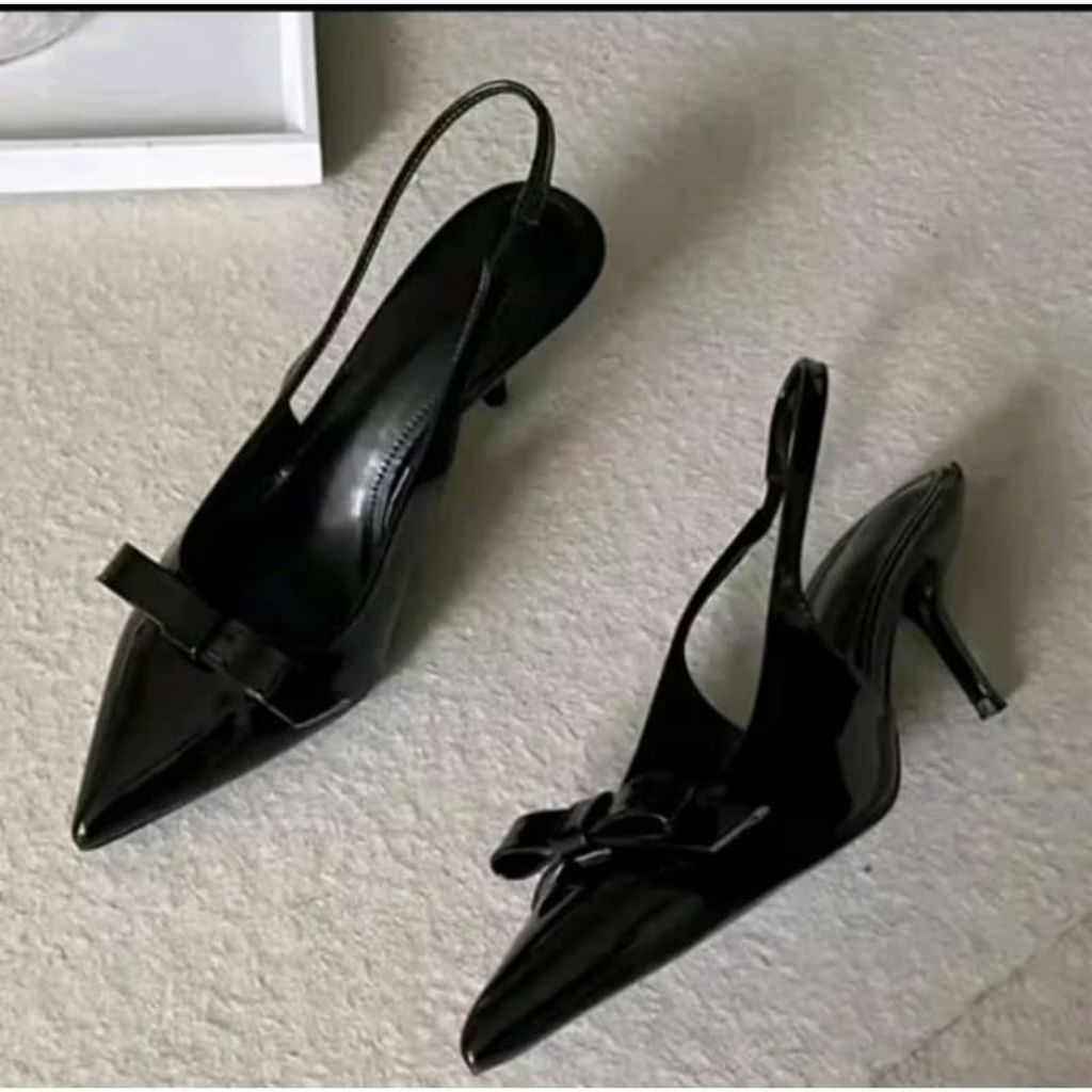 Sridevi sandal sepatu heels wanita runcing size 42/36 hak 7cm