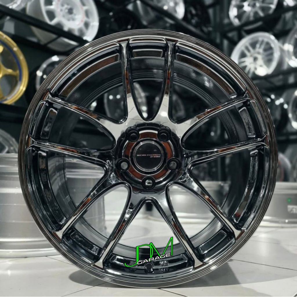 velg work crkai BLACK CHROME r18 lebar 9 pcd 5x114,3 et 28 velg mobil ring 18 pnp mobil Innova rebor