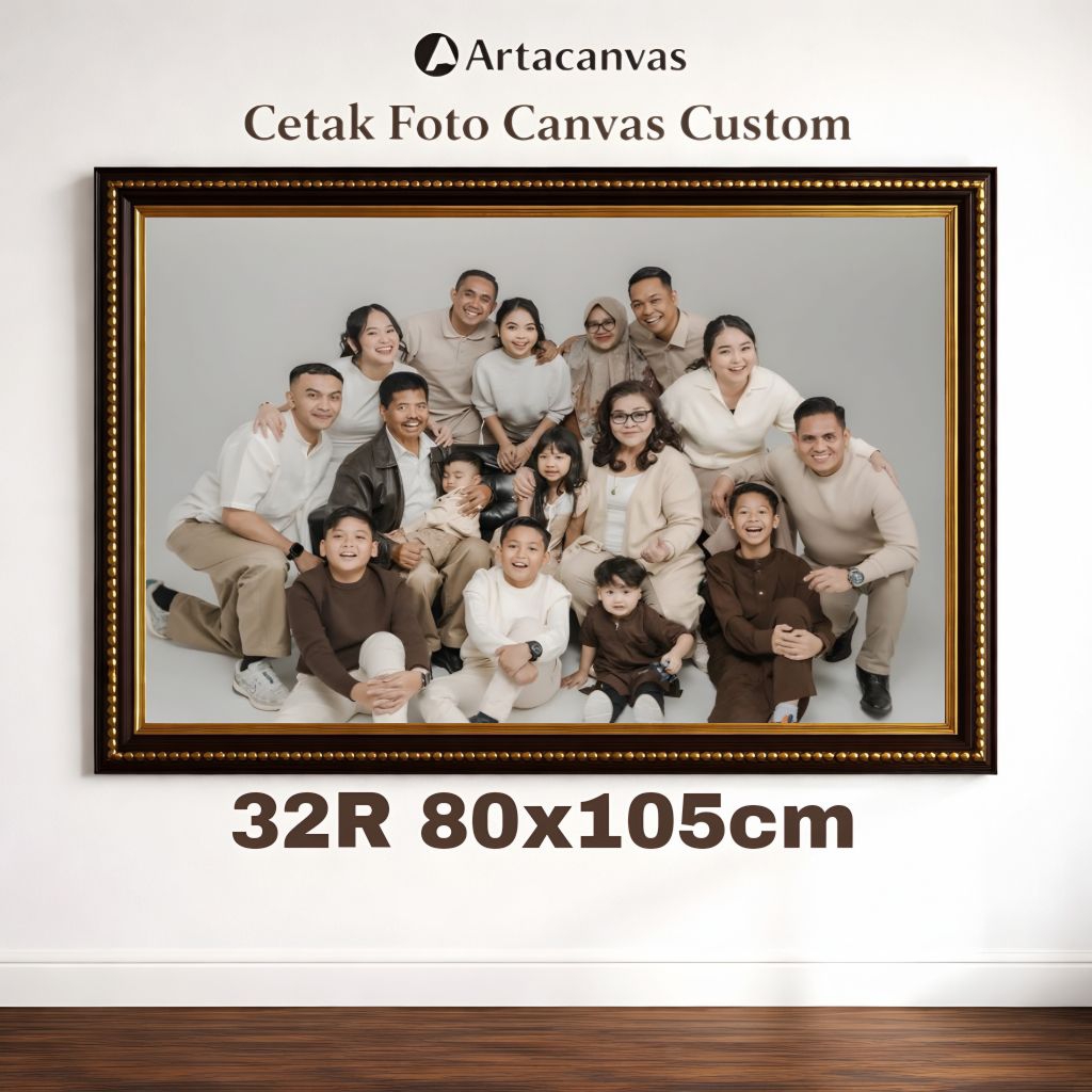 Cetak Foto Kanvas Custom Jumbo 80x105cm || Cetak Foto Kanvas Frame Ukir || Cetak Foto Artacanvas || 