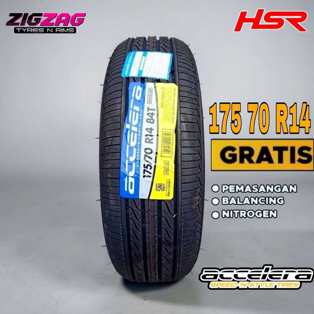 Ban Mobil ACCELERA ECO PLUSH 175 70 R14-Ban Tubles 175/70 Ring 14 Murah