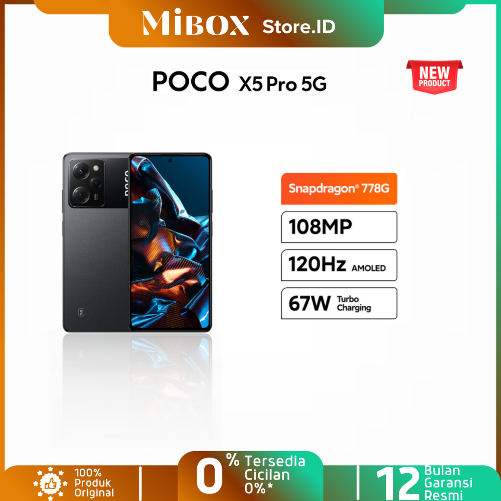 POCO X5 Pro 5G 6/128 + 8/256 GB ,Video 4K, 6.67" Flow AMOLED, 5.000 mAh Resmi