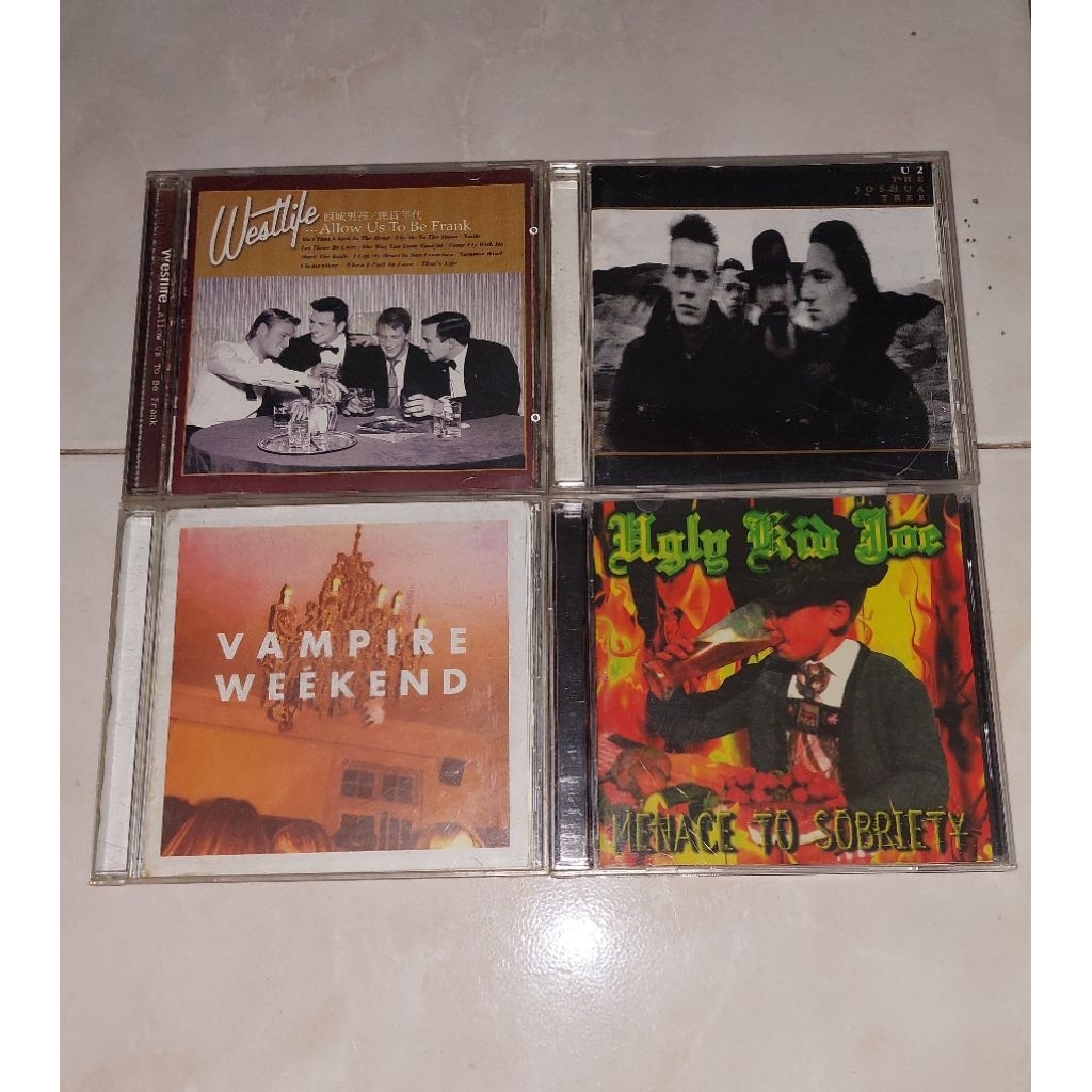 cd WESTLIFE-Allow Us To Be Frank / U2-The Joshua Tree / VAMPIRE WEEKEND / UGLY KID JOE-Menace To Sob