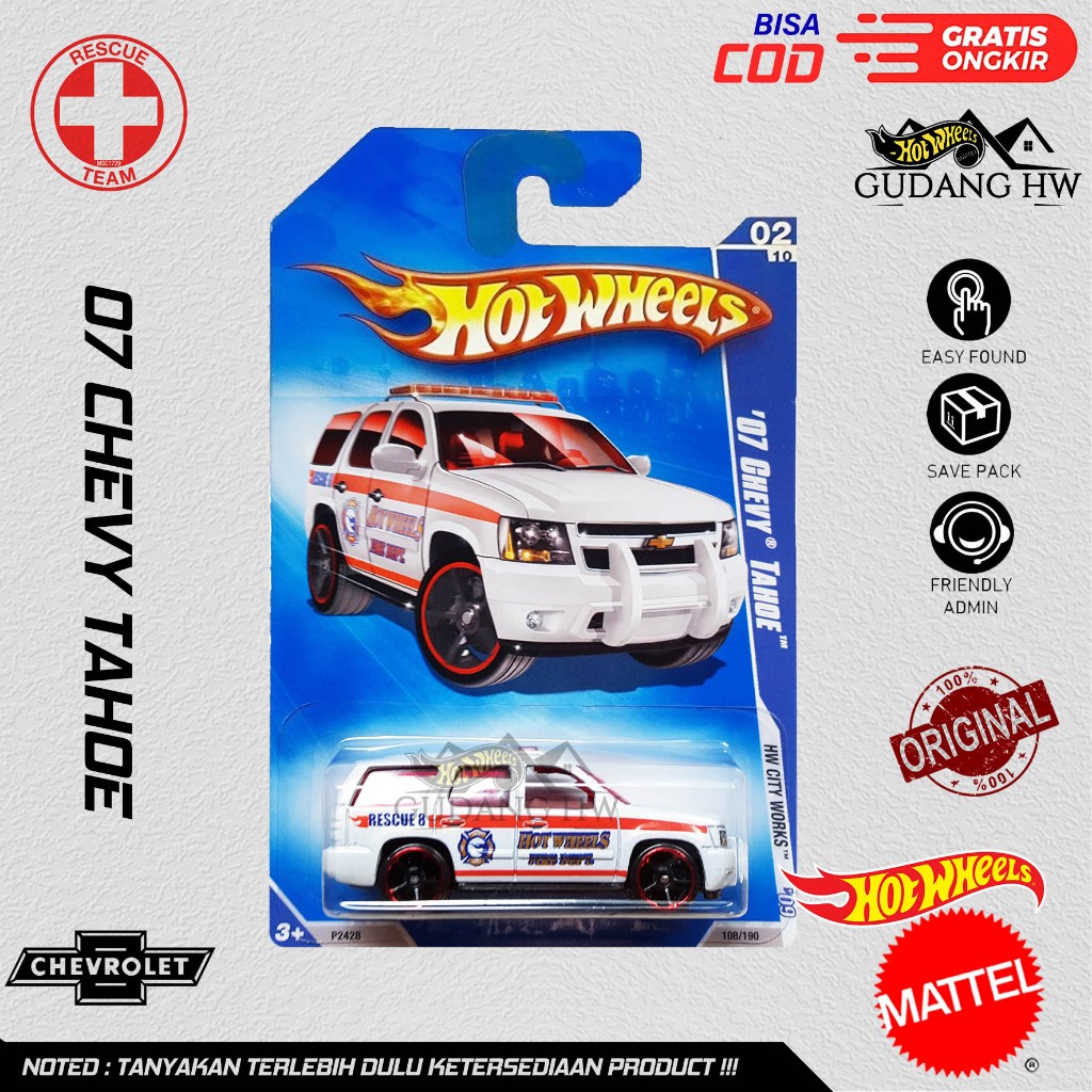 Hot wheels ambulance 07 chevy tahoe