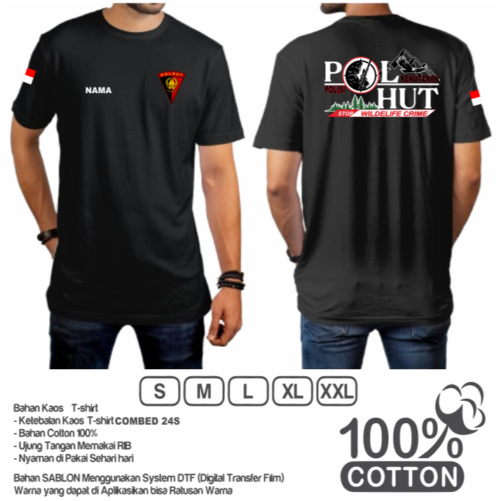 T-Shirt POLHUT tangan pendek terbaru/ Baju kaos polhut hutan