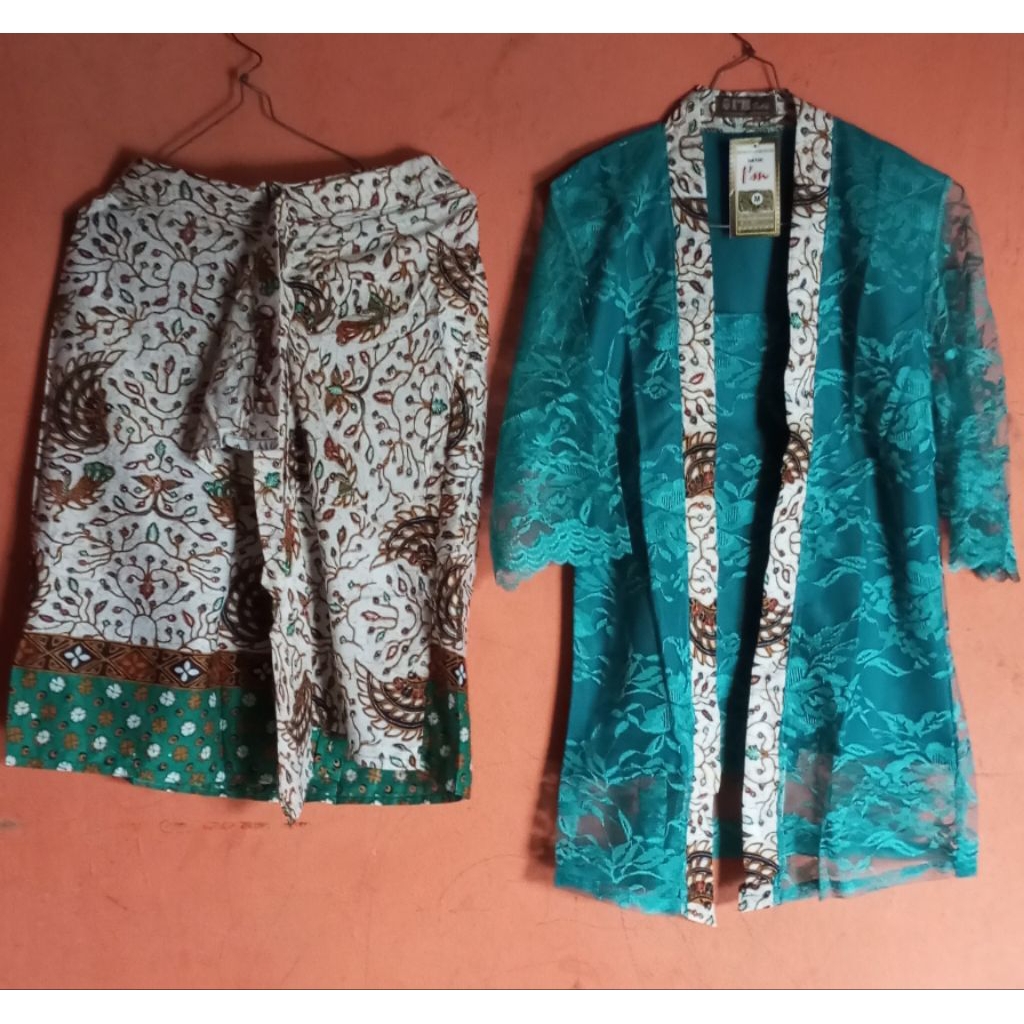 setelan kutu baru pendek wanita dewasa/remaja/ setelan kebaya pendek wanita dewasa/ setelan rok bati