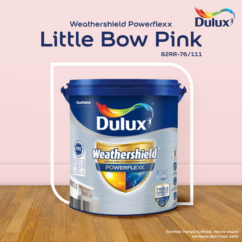 CAT TEMBOK LITTLE BOW PINK DULUX WEATHERSHIELD POWERFLEXX - 2,5 LITER CAT LITTLE BOW PINK 82RR-76/11