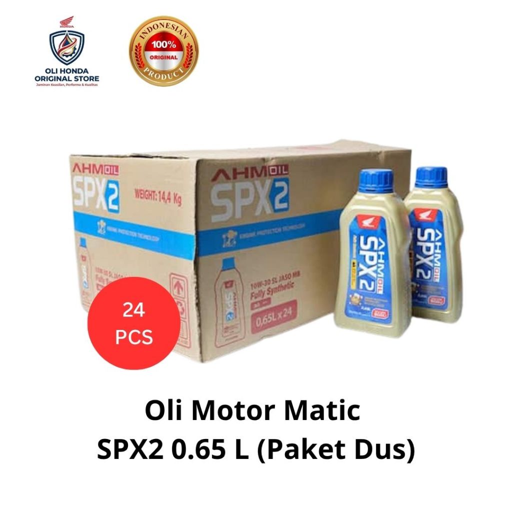 Oli Honda Matic SPX2 0.65 L  Original (Paket Dus)