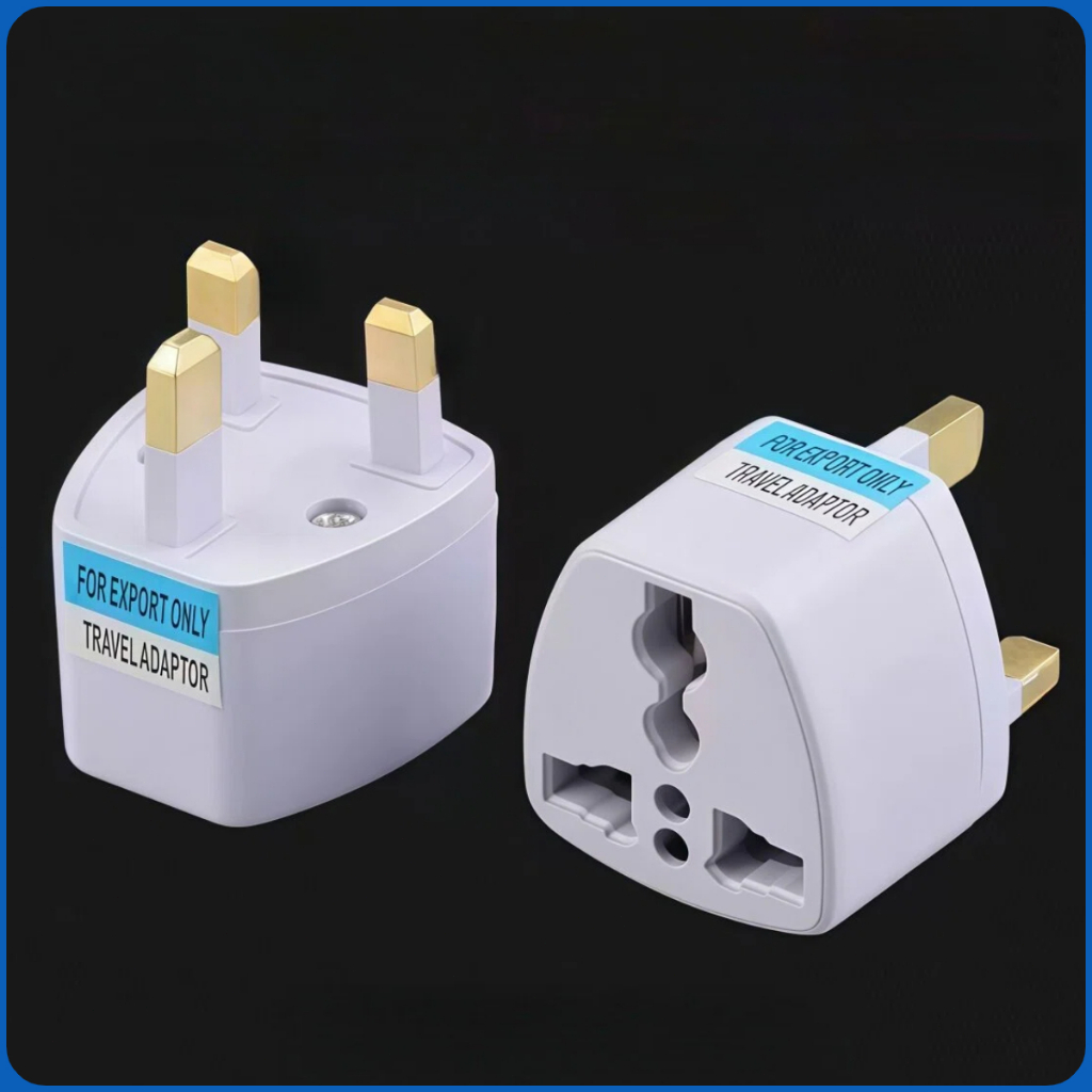 Adaptor Travel Colokan Listrik Kaki Tiga Tipe G Steker Colokan Umroh Haji Luar Negeri AC220V 10A 800